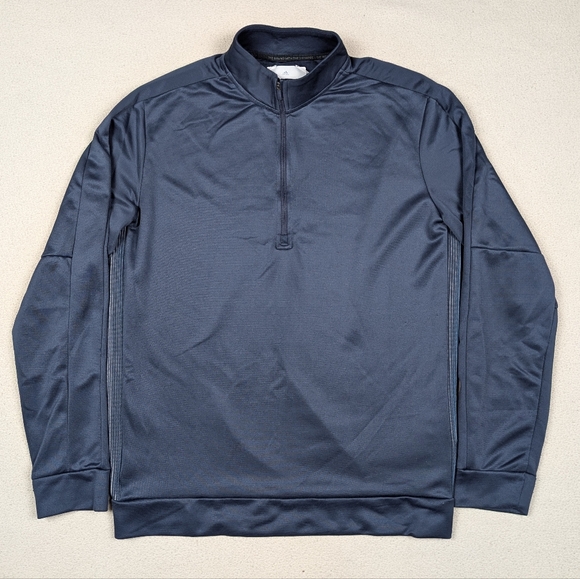 Adidas Golf Men's AdiCross Navy Blue 1/4 Zip Pullover Sweater Size Small - Picture 1 of 16